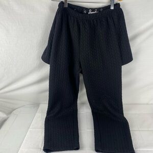 Silverts Adaptive Pants Black Snap Panel Caregiver Post Surgery Recovery